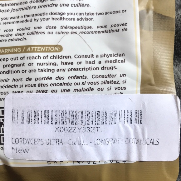 New Longevity Botanicals Cordyceps Mushroom Extract Powder 100g Organic - Picture 3 of 3